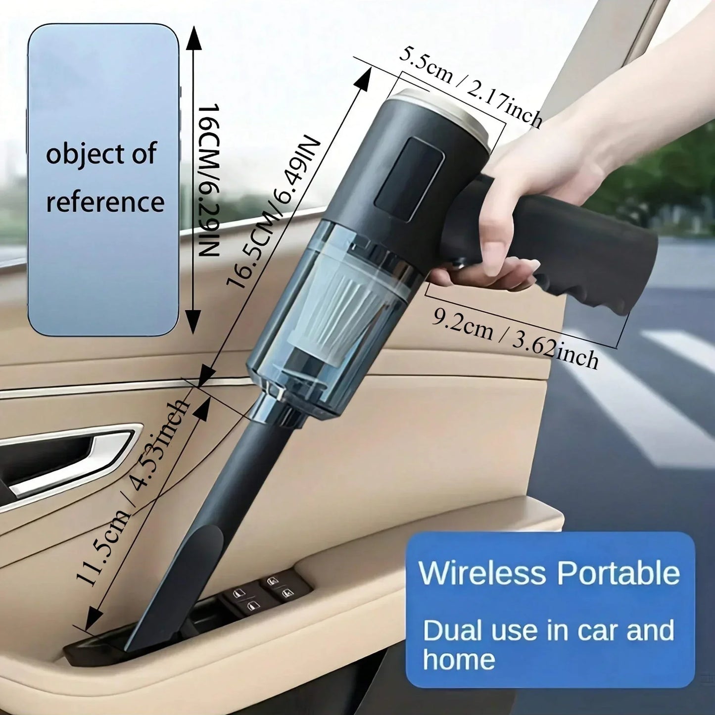 Portable Handheld Vacuum – Cordless Cleaner for Car & Small Spaces