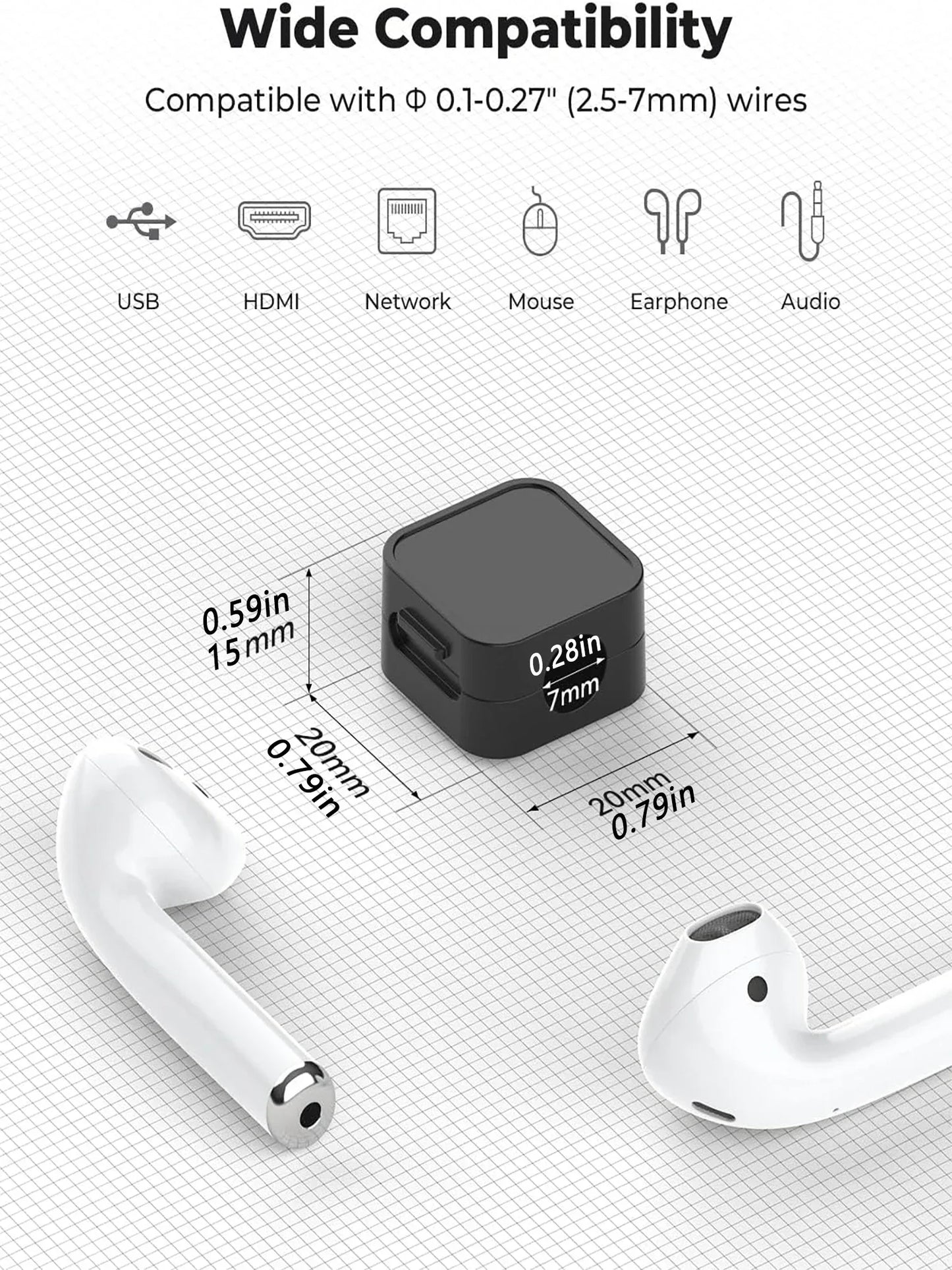 Magnetic Cable Clips – Adhesive Cord Organiser for Desk & Home