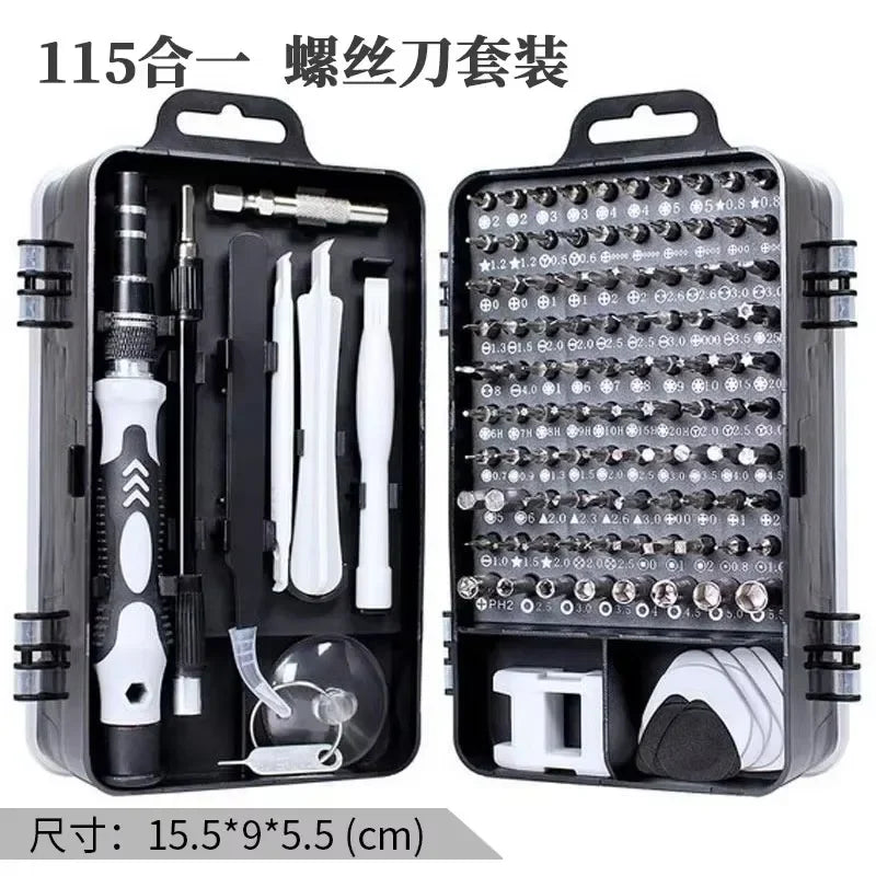 Ultimate 115-in-1 Precision Screwdriver Set for Phones, PCs & Electronics