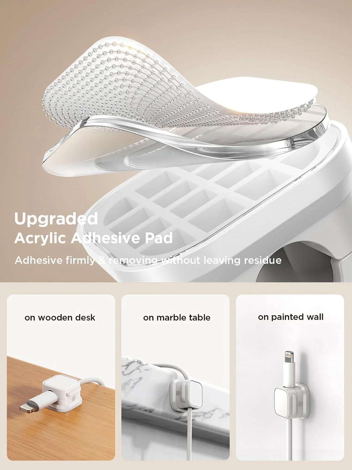 Magnetic Cable Clips – Adhesive Cord Organiser for Desk & Home